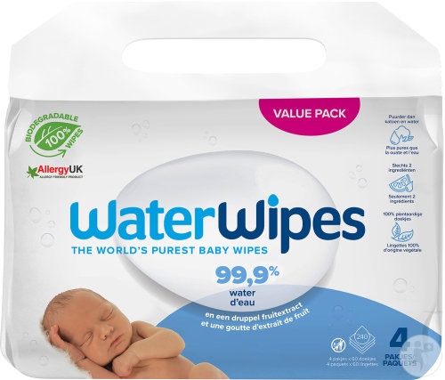 Waterwipes Șervețele Umede Pentru Bebeluși 4x60 240 Bucăți