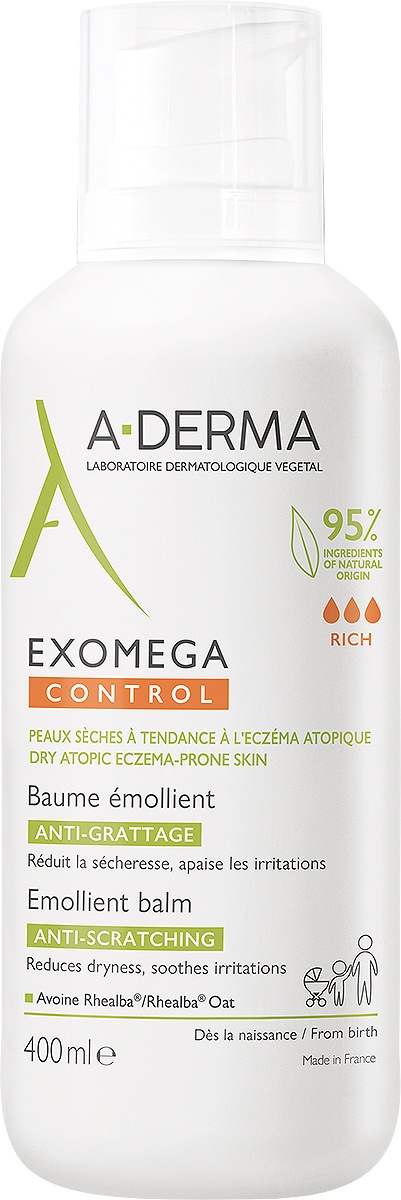 A-Derma Exomega Control Balsam Emolient Anti-Mâncărime Flacon 400ml