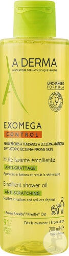 A-Derma Exomega Control Ulei De Spălat Emolient Anti-Mâncărime Piele Uscata/Eczemă Atopică 200ml