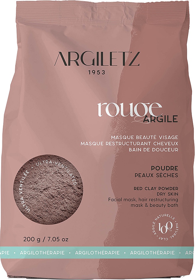 Argiletz Argilă Roșie Super Aerată Pentru Pielea Uscată Pulbere 200g