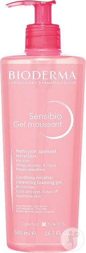 Gel spumant calmant si hidratant Sensibio, 500 ml, Bioderma - imagine 3