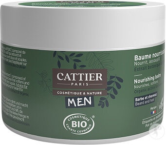 Cattier Men Balsam Hrănitor Pentru Barbă și Păr Bio 90g