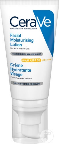 CeraVe Cremă De Față Hidratantă SPF50 Piele Normală Sau Uscată 52ml