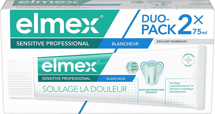 Elmex Sensitive Professional Pastă De Dinți Albire Duo 2x75ml