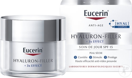 Eucerin Hyaluron-Filler + 3x Effect Cremă De Zi Cu Efect Anti-Îmbătrânire SPF15 50ml