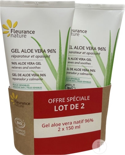 Fleurance Nature Gel Aloe Vera 96% Tuburi 2x150ml