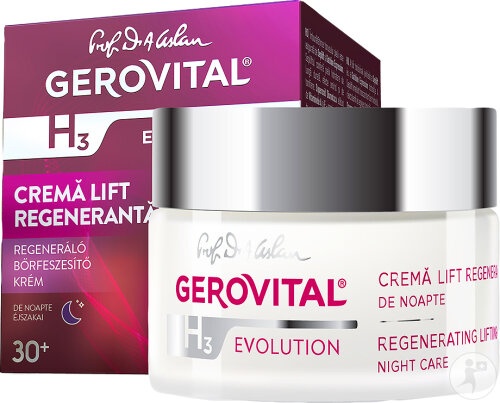 Crema lift regeneranta de noapte 30+ H3 Evolution, 50 ml, Gerovital - imagine 4