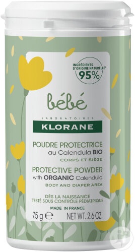 Klorane Bébé Pudră Protectoare Cu Mușeîel Corp Și Scutec 75g