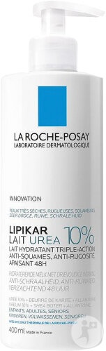 La Roche-Posay Lipikar Loțiune De Corp Uree 10% Acțiune Triplă Flacon Cu Pompiță 400ml