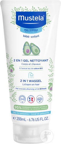 Mustela Bébé-Enfant Gel De Curățare 2în1 Păr Și Corp Ten Normal 200ml