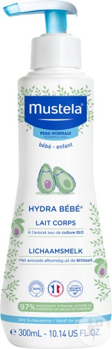 Mustela Bébé-Enfant Lait Hydra Bébé Lapte Pentru Corp Piele Normală Flacon Cu Pompa 300ml