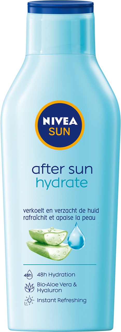 Nivea Sun After Sun Hydrate Loțiune Hidratantă 48h După Plajă Aloe Vera Și Acid Hialuronic 400ml