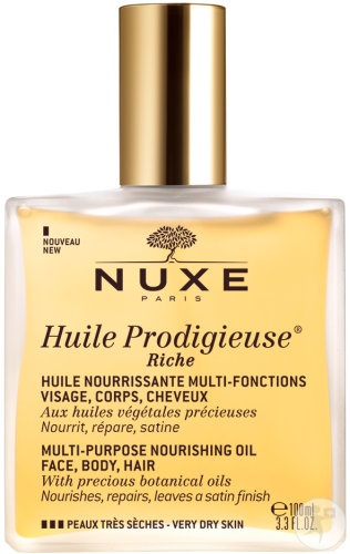 Nuxe Huile Prodigieuse Riche Ulei Multifuncţional Pentru Pielea Foarte Uscată 100ml