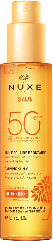 Nuxe Sun Ulei De Bronzare SPF50 Față Și Corp 150ml