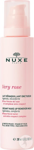 Nuxe Very Rose Lapte Demachiant Onctuos Fata Si Ochi Toate Tipurile De Ten Flacon Dozator 200ml