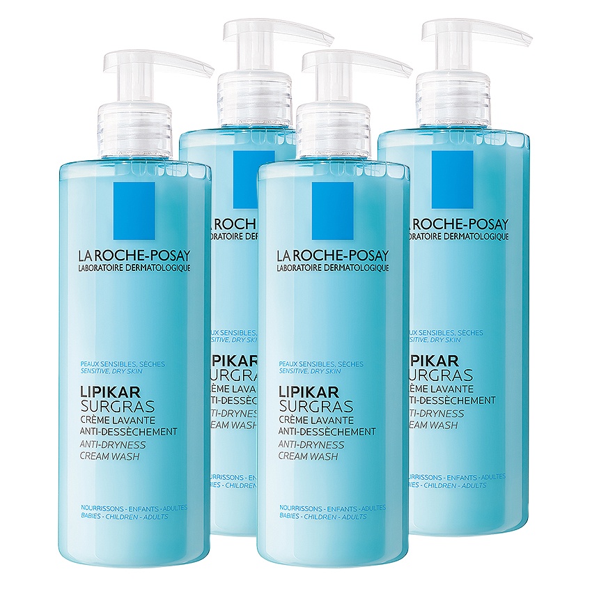 3+1 La Roche-Posay Lipikar Surgras Gel De Duş-Cremă Ultra-Hrănitor Piele Uscată 4x400ml
