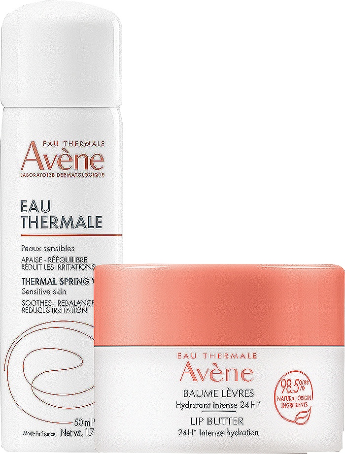 Avène Apă Termală Piele Sensibilă + Avène Balsam Hidratant Buze 24h