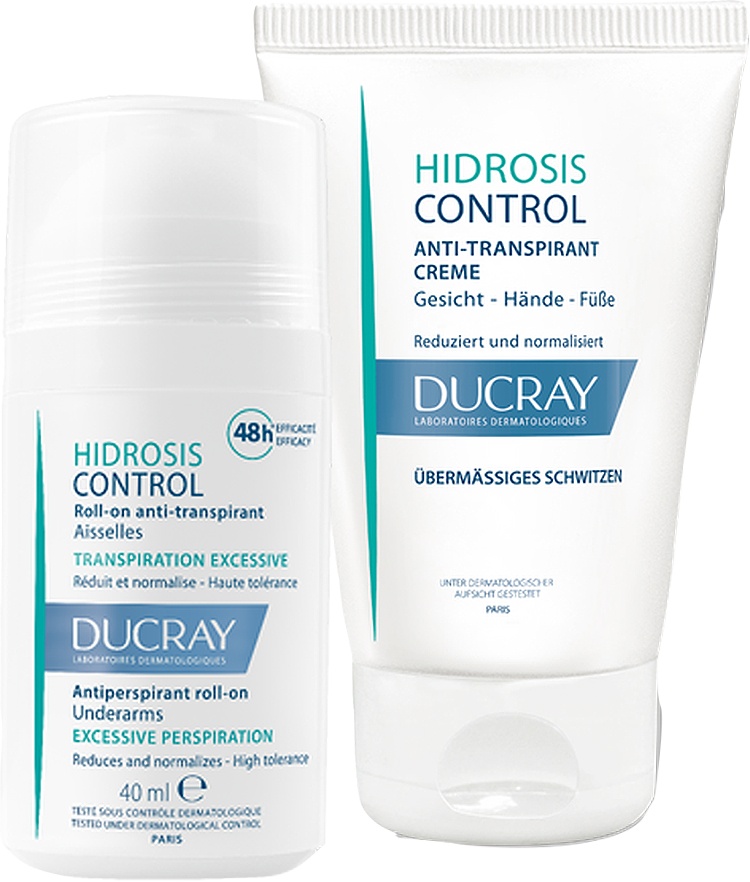 Ducray Hidrosis Control Antiperspirant + Ducray Hidrosis Control Cremă