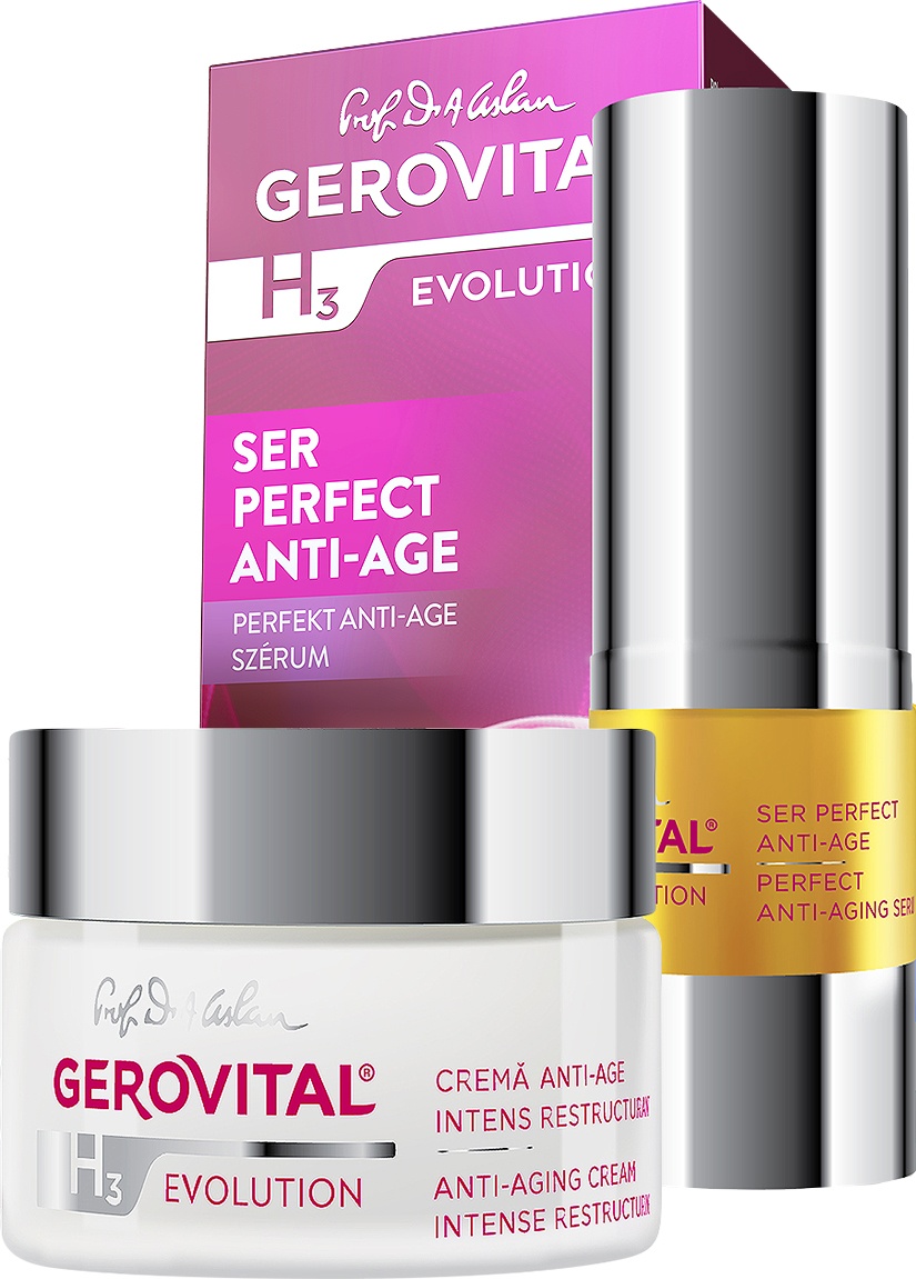 Gerovital H3 Evolution Cremă Anti-Age + Ser Perfect Anti-Age