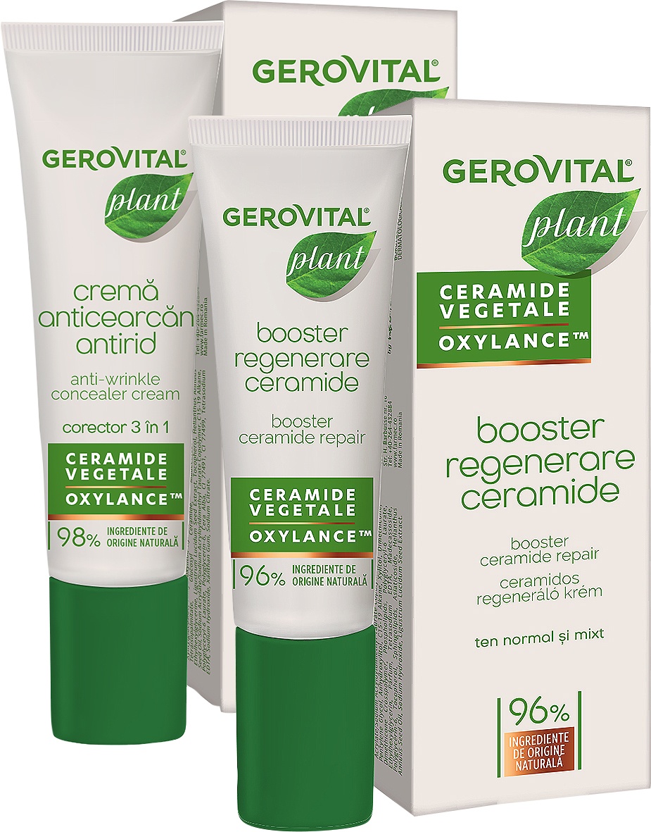 Gerovital Plant Cremă Anticearcăn Antirid + Booster Regenerare Ceramide