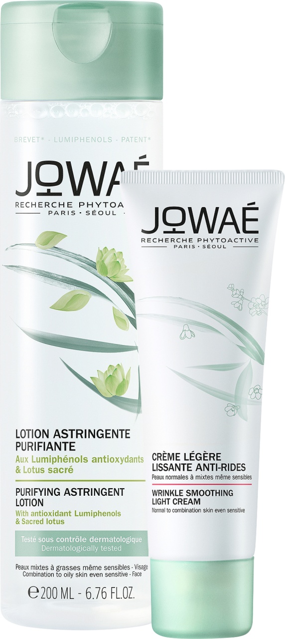 Jowaé Loțiune Astringentă Purifiantă Cu Lotus + Cremă De Faţă Antirid