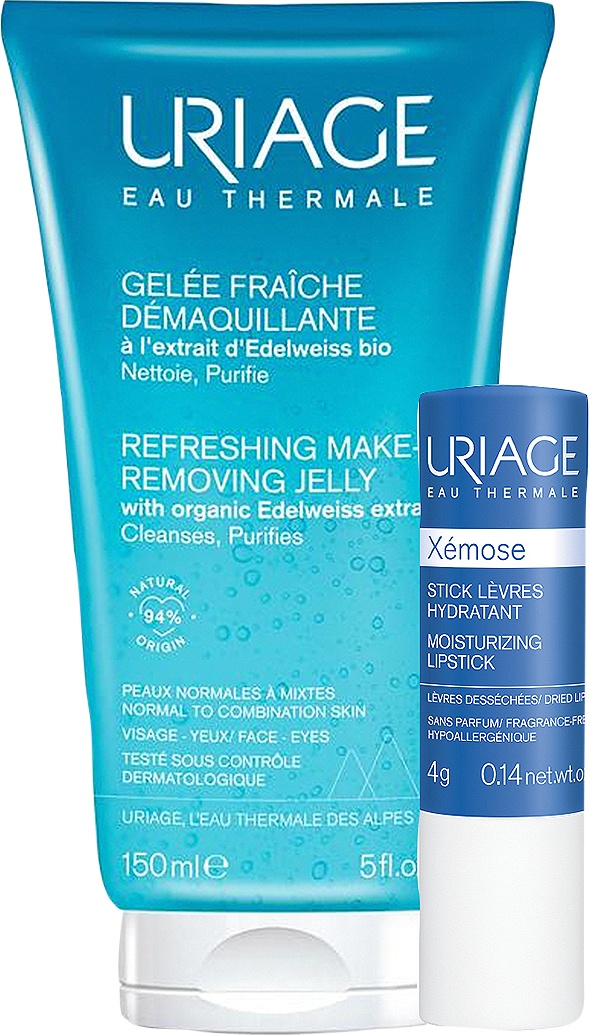 Uriage Gel Proaspăt Pentru Demachiere + Xémose RuJ De Buze Hidratant