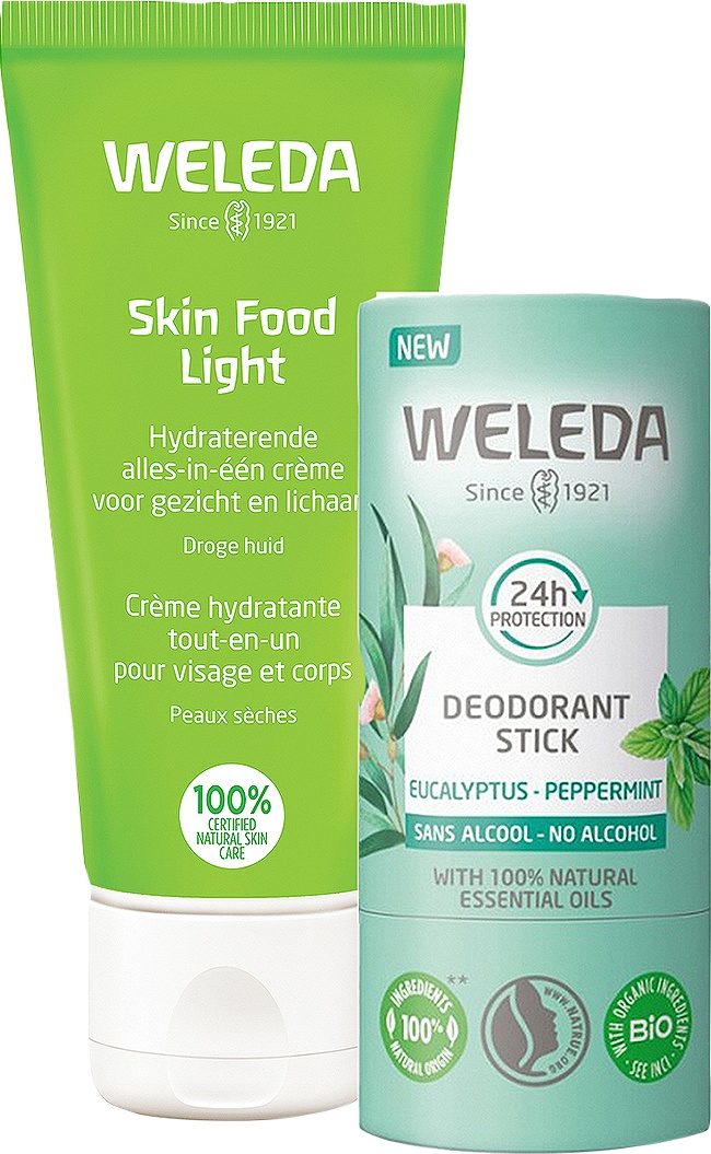 Weleda Deodorant Stick 24h + Skin Food Light Cremă Hidratantă