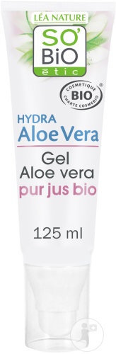So'Bio Étic Aloe Vera Gel Pur De Aloe Vera Bio Pentru Ten Sensibil Și Reactiv 125ml