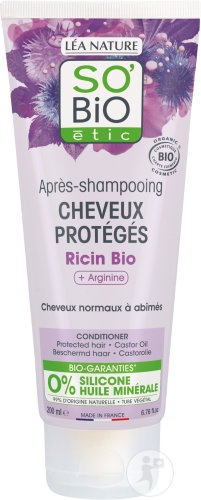 So'Bio Étic Balsam De Păr Cu Ricin Bio + Arginină Pentru Păr Normal Până La Deteriorat 200ml