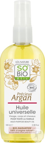 So'Bio Étic Precious Argan Ulei Universal Față Corp Păr Bio 100ml