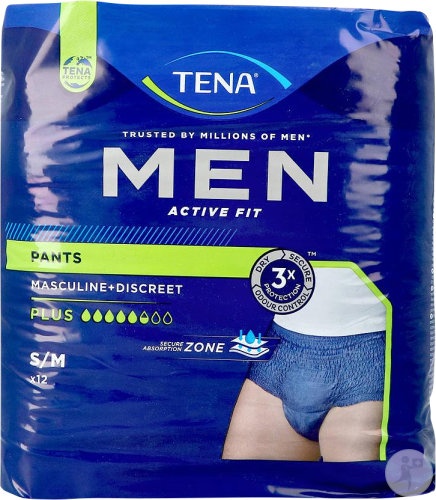 Tena Men Active Fit Culotte Incontinență Plus Mărime S/M 12 Bucăți