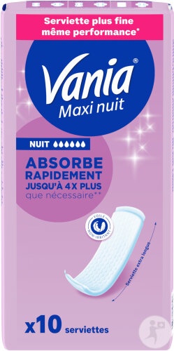 Vania Maxi Night Tampoane Igienice 10 Bucăți