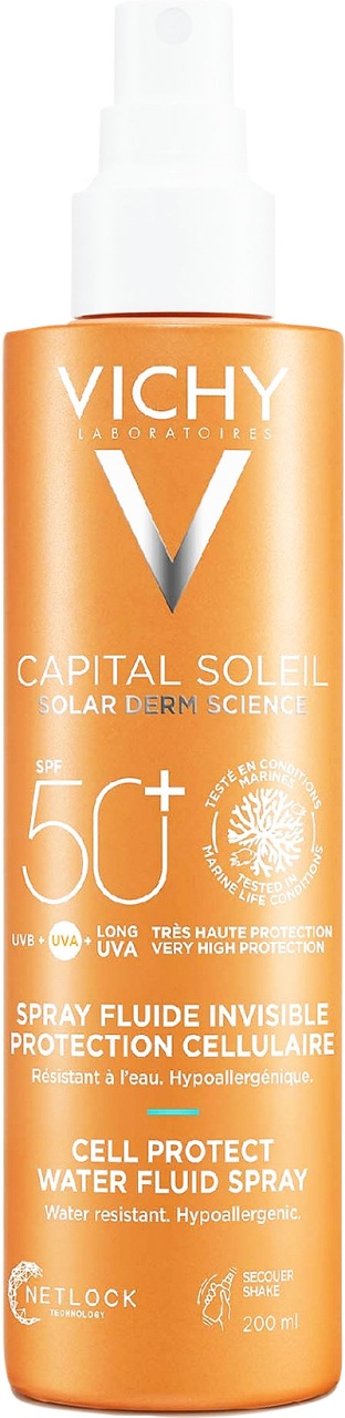 VICHY CAPITAL SOLEIL Cell Protect Spray fluid invizibil SPF50+, 200ml - imagine 5