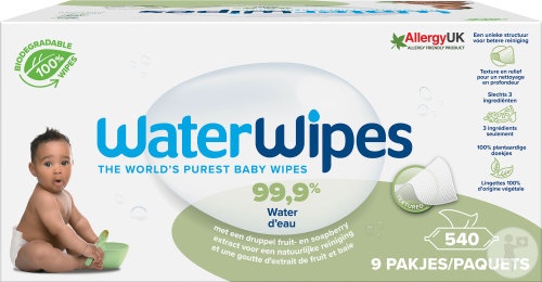 Waterwipes Șervețele Umede Pentru Bebe Piele Sensibilă 9x60 540 Bucăți