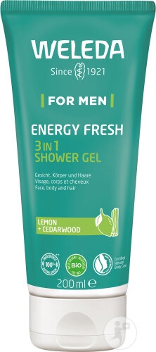 Weleda Men Energy Fresh 3în1 Gel De Duș Față/Corp/Păr Bio 200ml