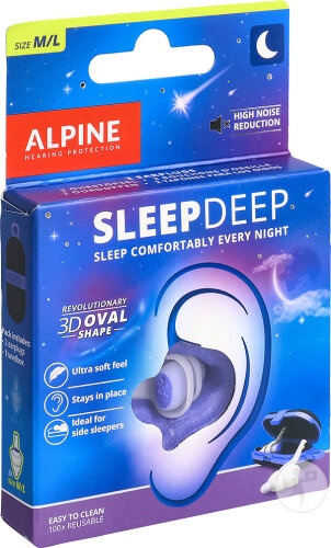 Alpine SleepDeep Dopuri De Urechi Pentru Somn M/L 1 Pereche