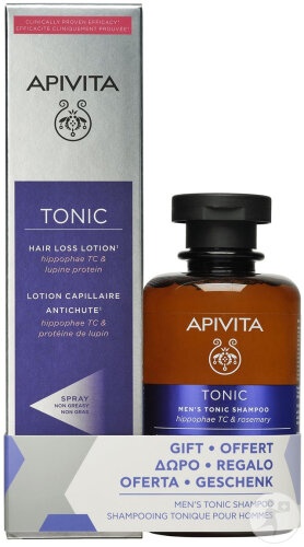 Apivita Set Tonifiant Loțiune Anticădere 150ml + Șampon Tonifiant Pentru Bărbați 250ml