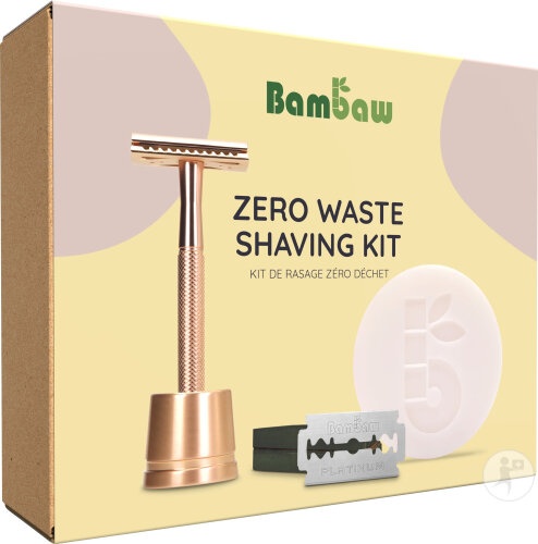 Bambaw Set Ras Zero Waste Ediție Aur Roz 1 Set