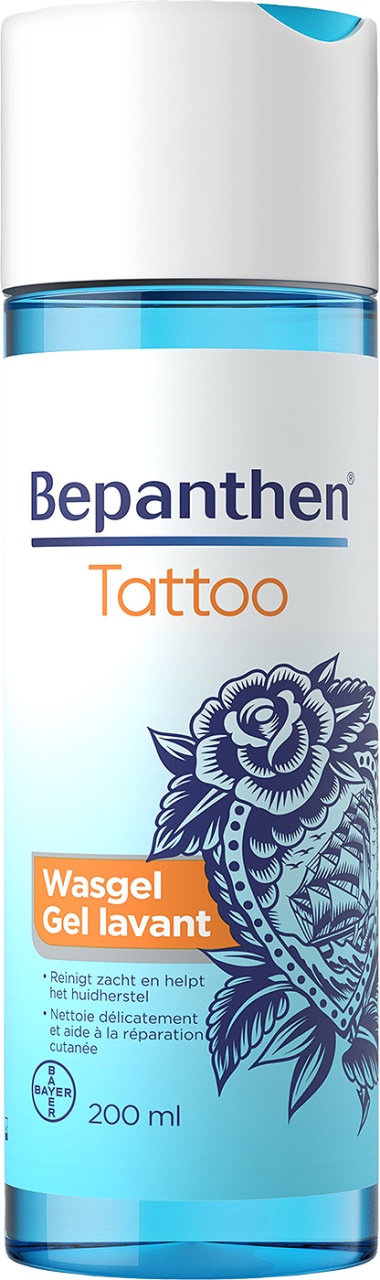 Bepanthen Tattoo Gel De Spălare Pentru Piele Tatuată Flacon 200ml