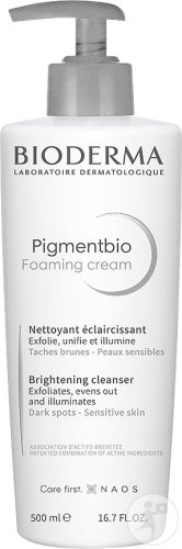 Bioderma Pigmentbio Cremă Spumanată Demachiantă Piele Sensibilă Flacon Dozator 500ml
