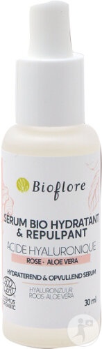 Bioflore Ser Hidratant Și Repulpant Bio Cu Trandafir De Damasc, Fără Apă Adăugată, Acid Hialuronic 2% 30ml