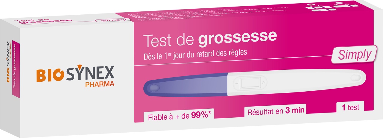 Biosynex Simply Test De Sarcină De La Prima Zi De Întârziere A Menstruației 1 Bucată