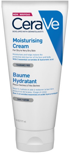 CeraVe Balsam Hidratant Pentru Piele Uscată Până la Foarte Uscată Fără Parfum Tub 177ml