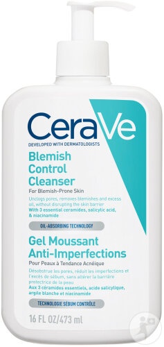 Cerave Blemish Control Acne Gel Spumant Anti-Imperfectiuni Fata Si Corp 473ml