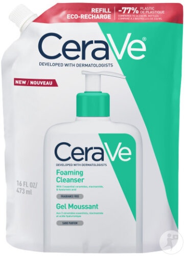Rezerva Gel de curatare Spumant piele normal-grasa, 473 ml, CeraVe - imagine 5