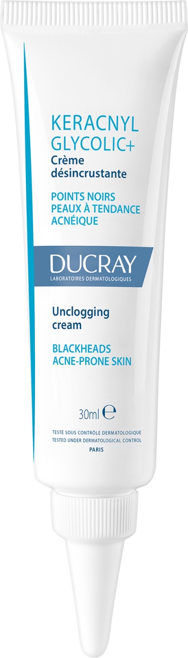 Ducray Keracnyl Glycolic+ Crema Exfoliantă Ten Acneic Cu Puncte Negre 30ml