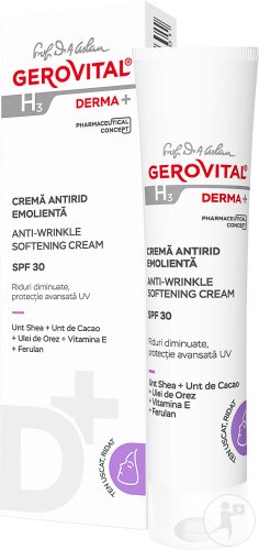 Crema antirid emolienta SPF30 H3 Derma+, 30 ml, Gerovital - imagine 4