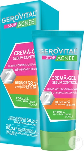 Crema gel sebum control 2 Stop Acnee, 50 ml, Gerovital - imagine 3