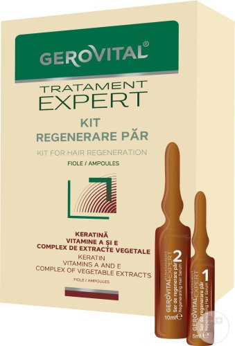 Kit regenerare par – Gerovital Tratament Expert, 10 fiole x 10 ml + 10 fiole x 5 ml - imagine 3
