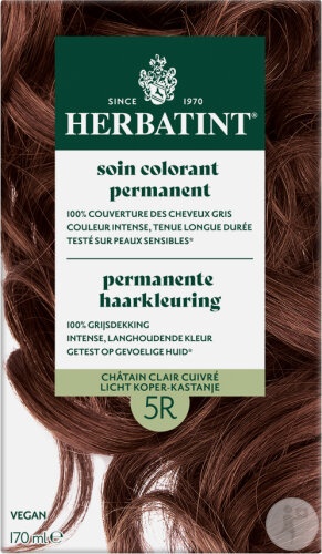 Herbatint Vopsea De Păr Permanentă 5R Castaniu Deschis Cupru 1 Kit